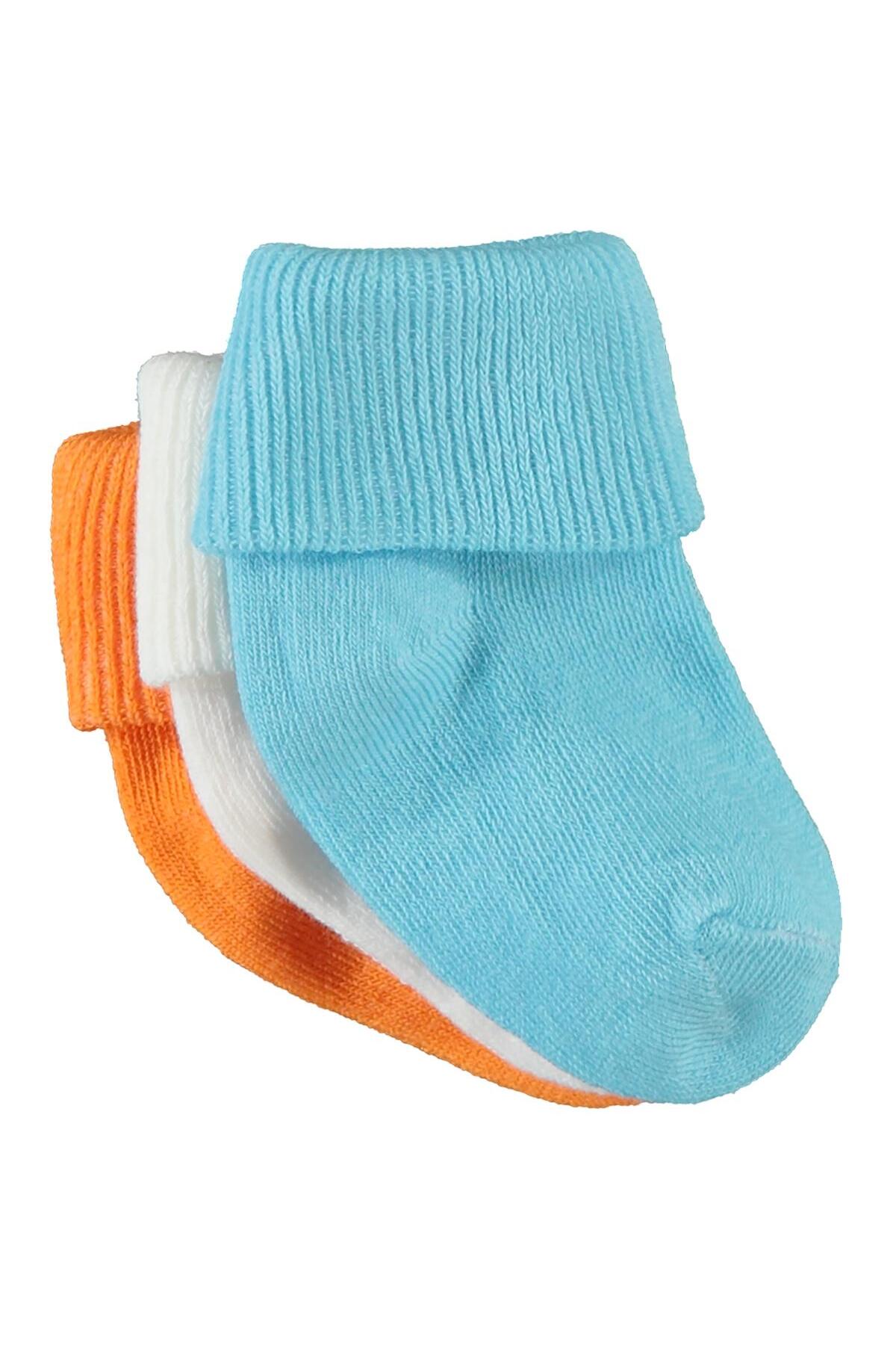 Civil Baby Bebek 3'lü Çorap Set 0-24 Ay Turuncu fotoğrafı 3 (önizleme)