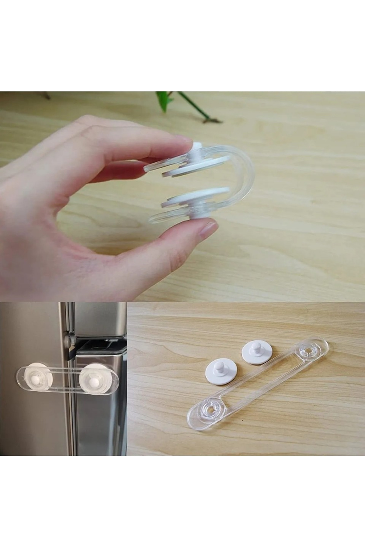 Miningaa 2 Adet Iz Bırakmaz Bebek Güvenlik Dolap , Çekmece Kilit Bebek Emniyet Kilidi Çok Amaçlı Kilit Bebek fotoğrafı 7 (önizleme)