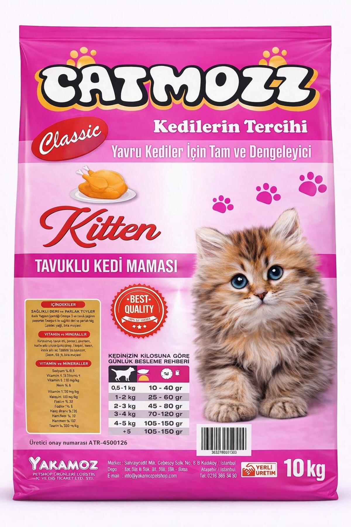 CatMozz Classic Tavuklu Kıtten Yavru Kedi Maması 10 Kg