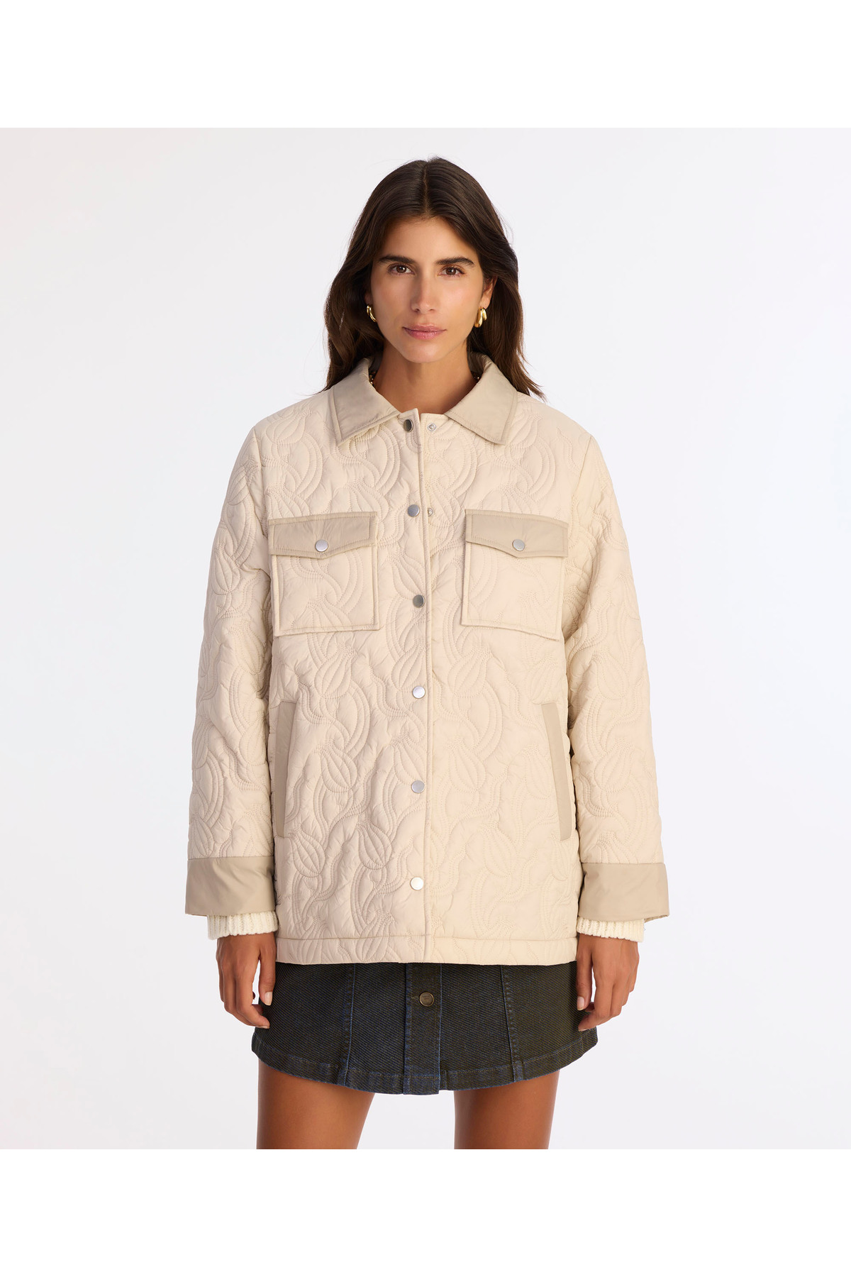 Yargıcı  Regular Gömlek Yaka Uzun Kol Mont