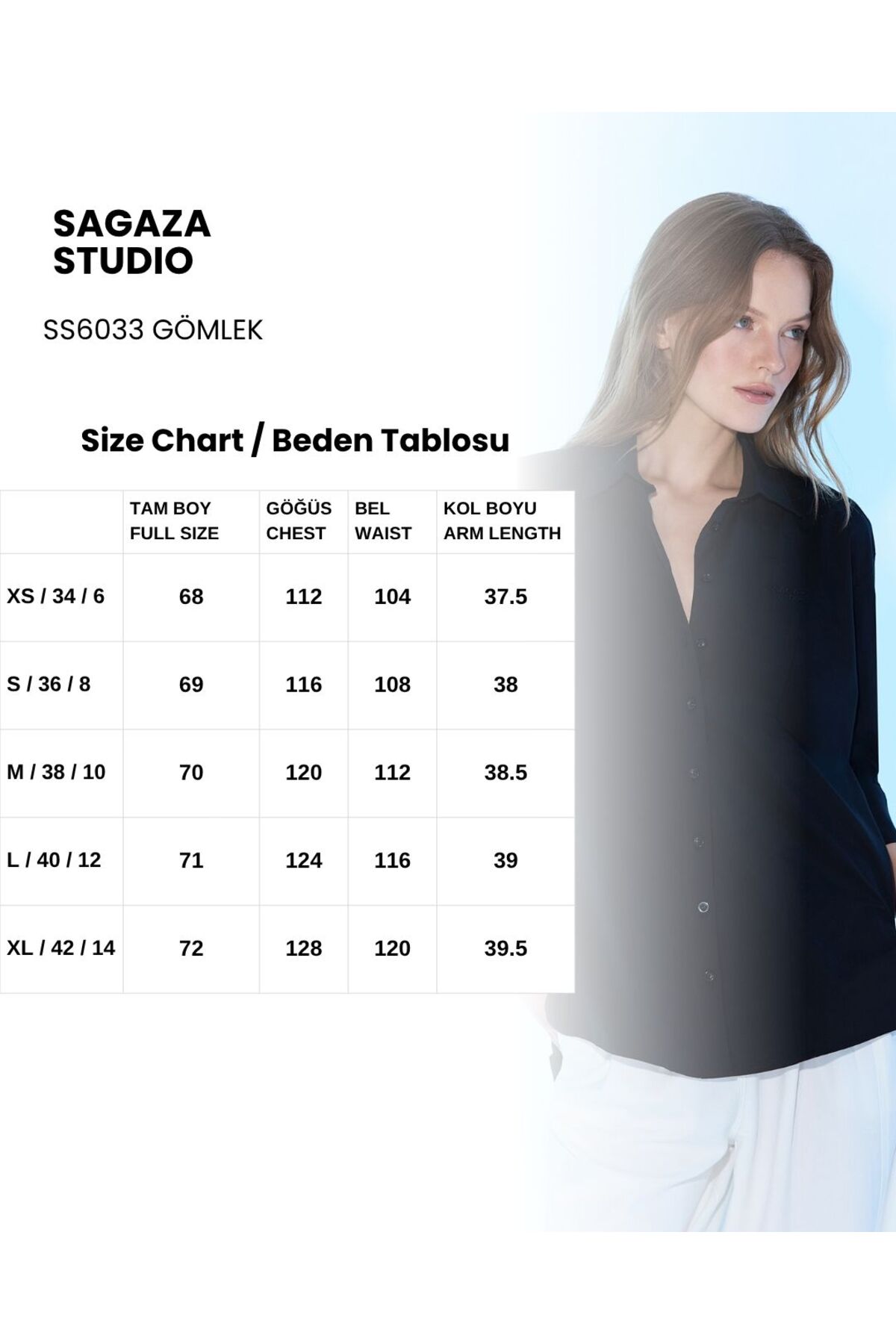 Sagaza Studio SS6033 Regular Fit Gömlek görsel 7