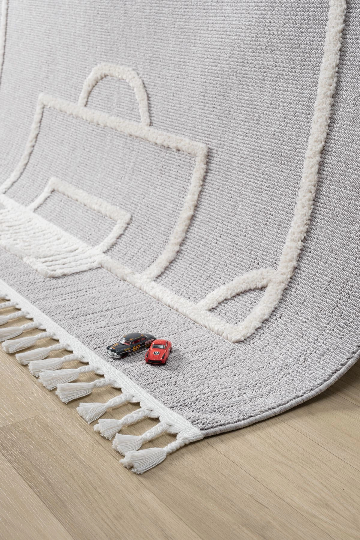 Eliz Home Futbol Sahası Gri Halı Yumuşak Bukleli Dokuma Halı Bebek Odası Çocuk Odası Genç Odası Halısı 15 fotoğrafı 2 (önizleme)