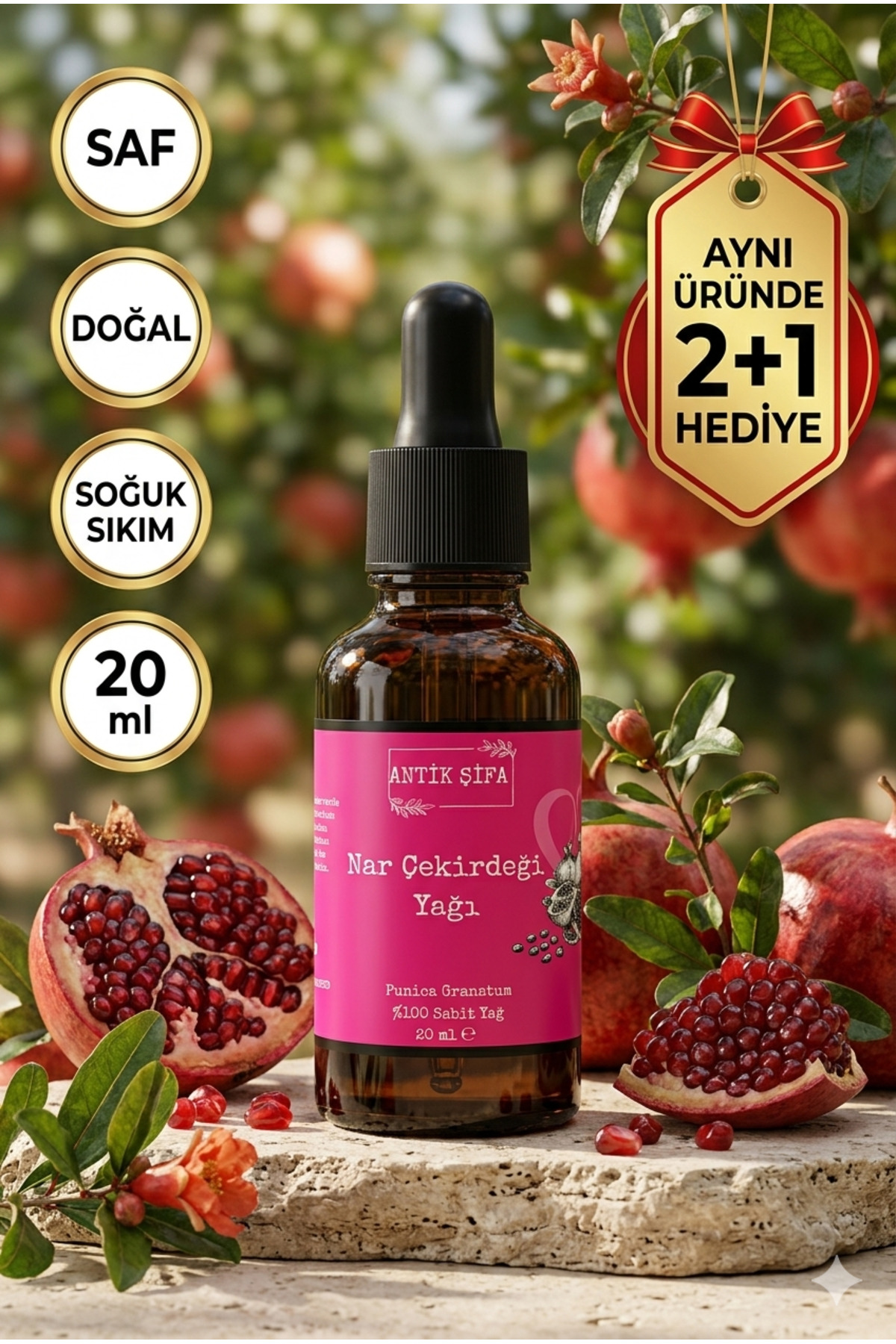Nar Çekirdeği Yağı (20 ML) -%100 Seyreltilmemiş, Doğal Soğuk Sıkım Nar Yağı — narcekirdegi20ml