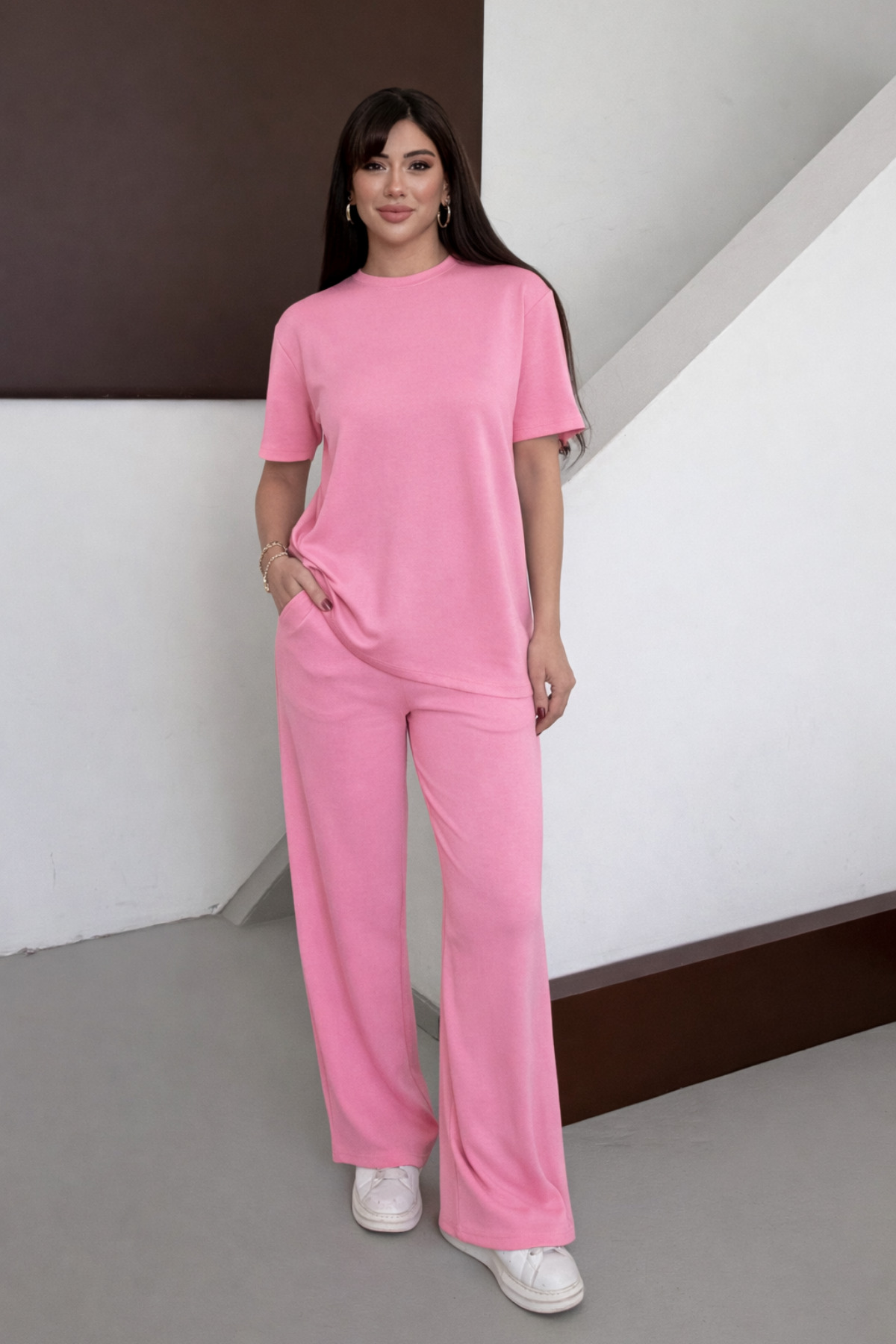 Women's Modal Fabric Short Sleeve Tracksuit 1098