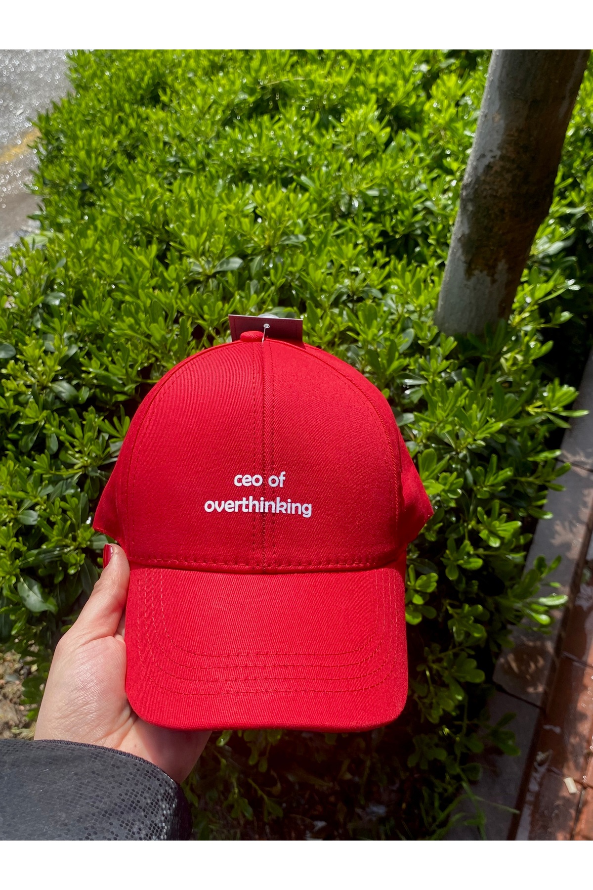 sf collection Unisex Ceo Of Overthinking Baskılı Spor Şapka, Ayarlanabilir Pamuklu Cap Günlük Kombin Şapkası görsel 3