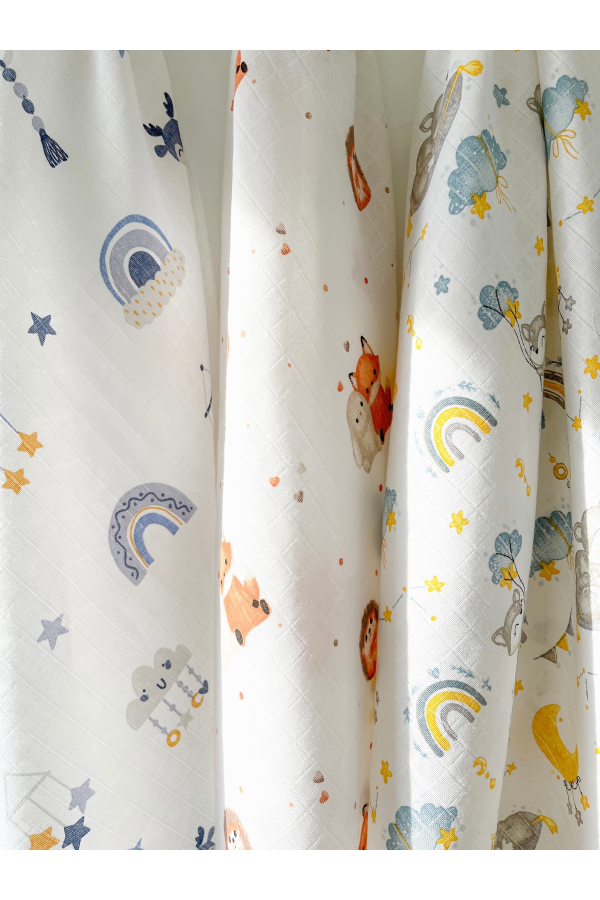 COOLMINIES Çok Amaçlı Müslin Örtü 3’lü Set, Müslin Yenidoğan Bebek Battaniyesi, %100 Pamuk Müslin Bez, 80*90 cm fotoğrafı 2 (önizleme)