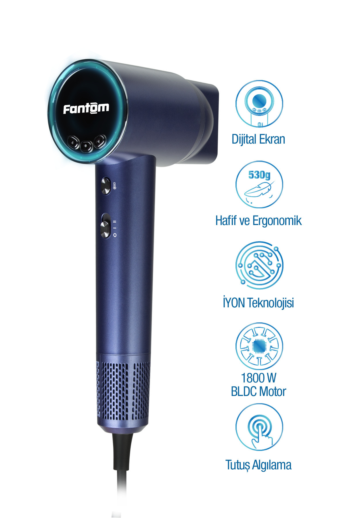 FANTOM Jolie SK 2500 Saç Kurutma Makinesi Mavi - Fiyatı, Yorumları