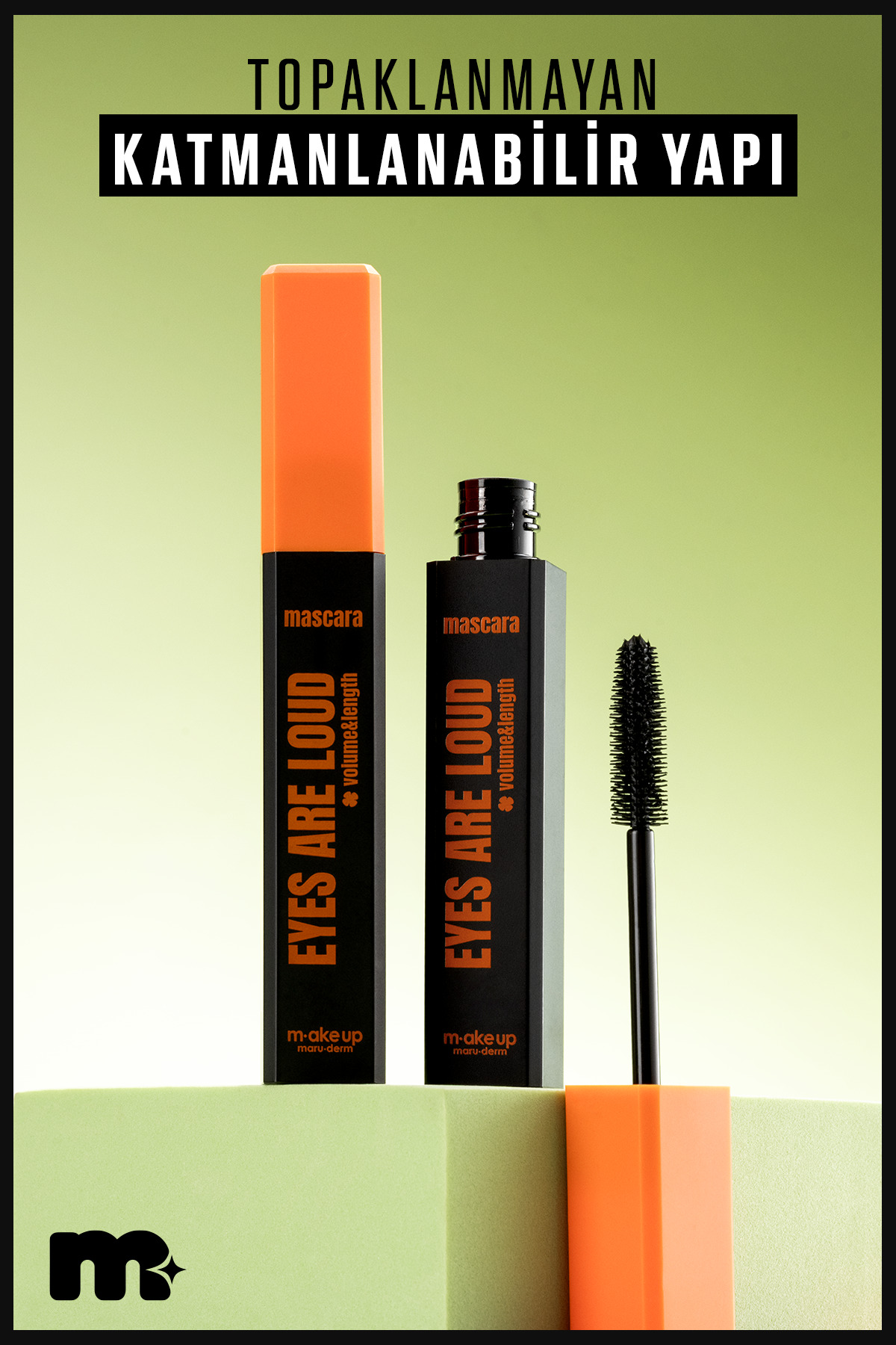 make up maruderm Yoğun Hacim ve Uzatma Etkili Maskara – Volume & Length Mascara — مشکی 8682397032479 — تصویر 5 از 5