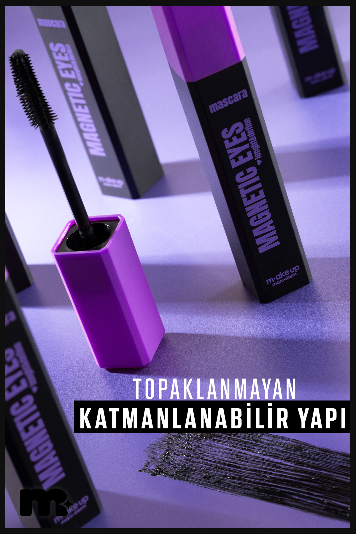 make up maruderm Yoğun Uzunluk ve Belirginleştirme Etkili Maskara – Length & Define Mascara — مشکی 8682397032486 — تصویر 5 از 5