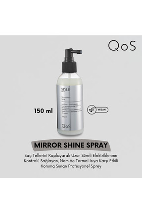 QOS STYLE EDIT MIRROR SHINE ELEKTRİKLENME KARŞITI ISI KORUYUCU 150ML