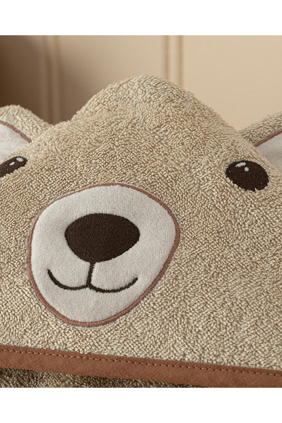English Home Bear Pamuk Bebe Havlu Kahve fotoğrafı 3 (önizleme)