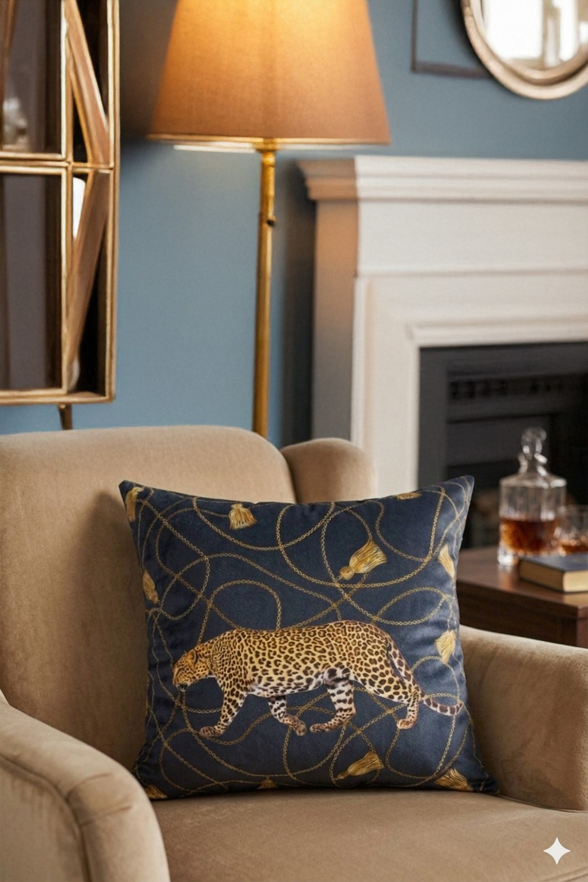 Leopard print Digital Print Decorative Pillowcase 45X45