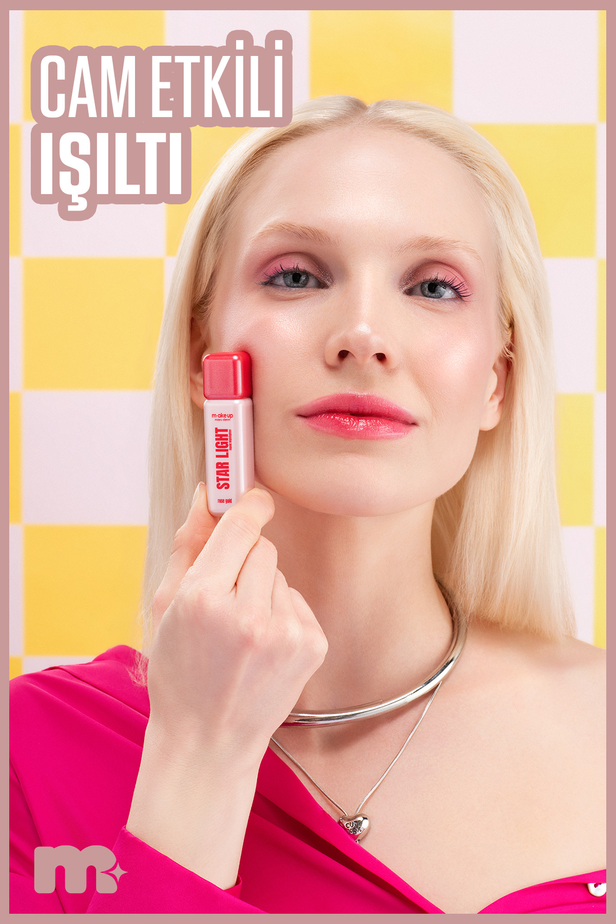 make up maruderm Islak Bitişli Likit Aydınlatıcı – Liquid Highlighter Rose Gold — صورتی — تصویر 5 از 6