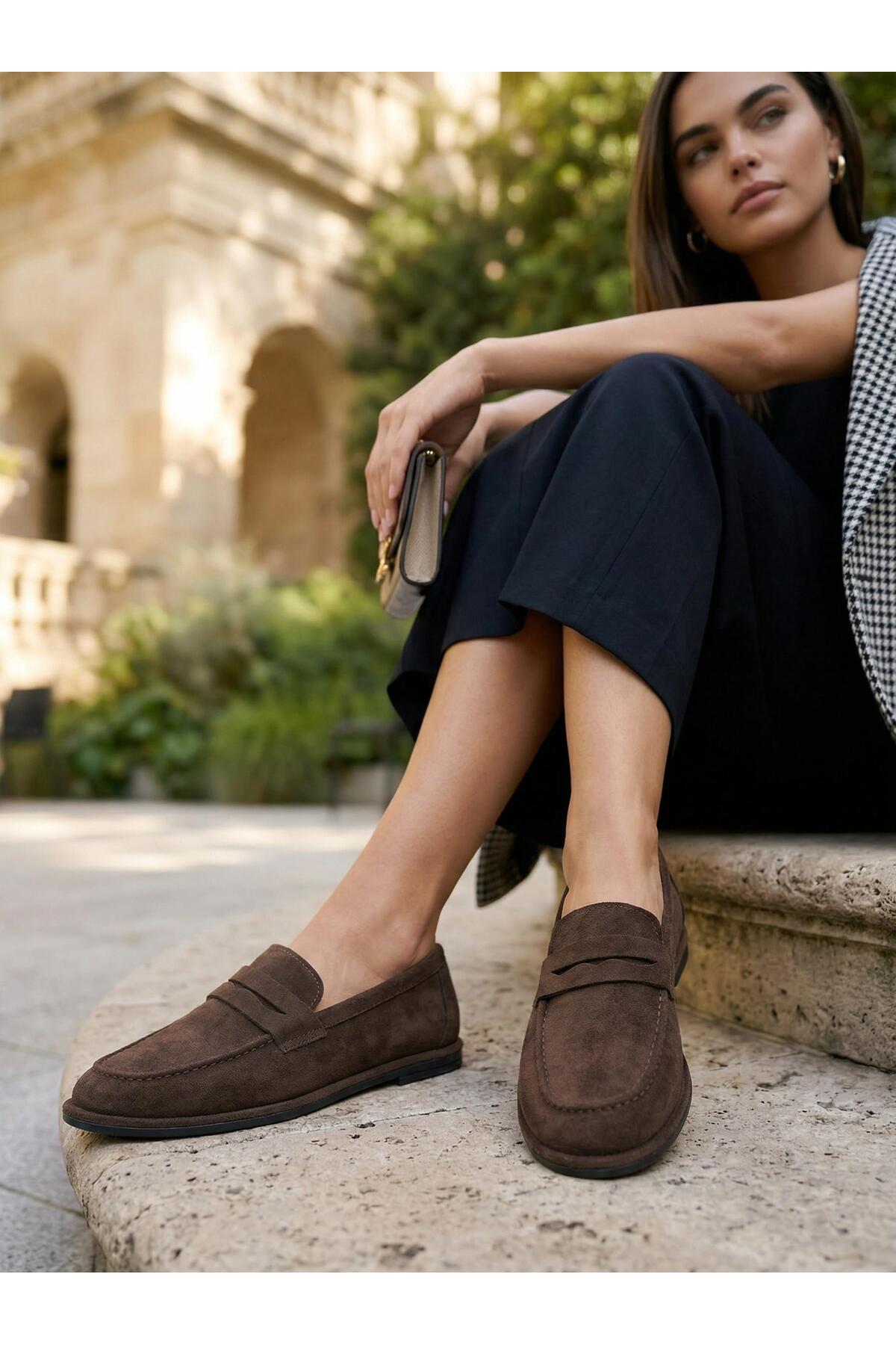 Bambi Kahve Kadın Loafer Ayakkabı K01606034372