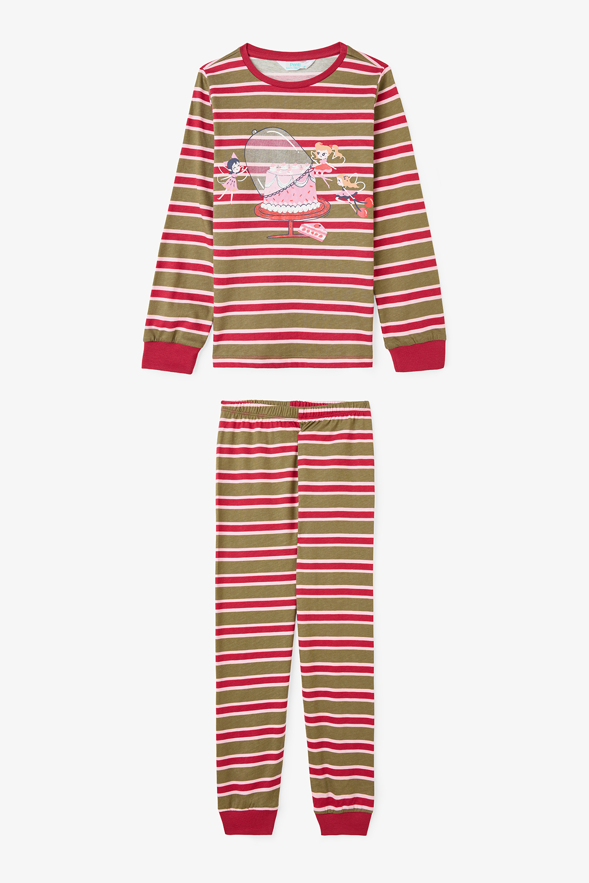 Penti Gül Kurusu Kız Çocuk Guest First Peri Desenli Uzun Kollu Pamuklu 2'li Pijama Takımı fotoğrafı 5 (önizleme)