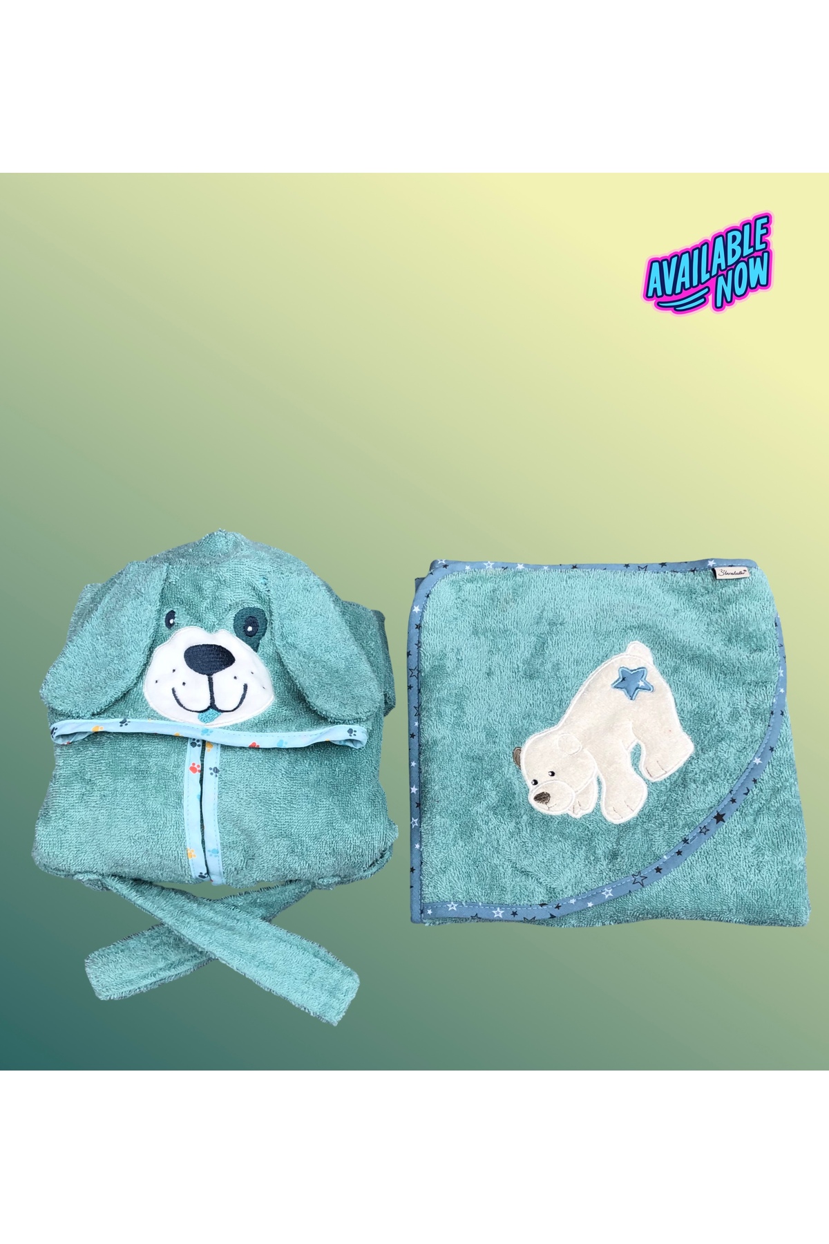 zera collection Bebek Bornoz Kundak Havlu Set - % 100 Pamuk Kız ve Erkek bebek fotoğrafı 3 (önizleme)