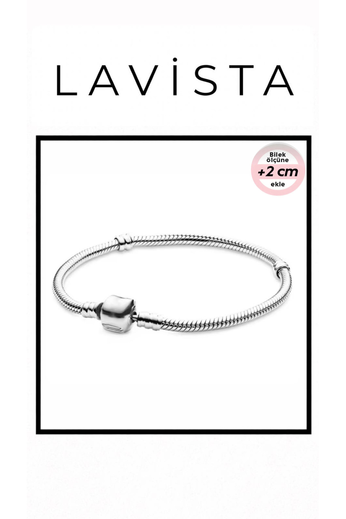 Lavista Silver Klasik Düz Gümüş Bileklik
