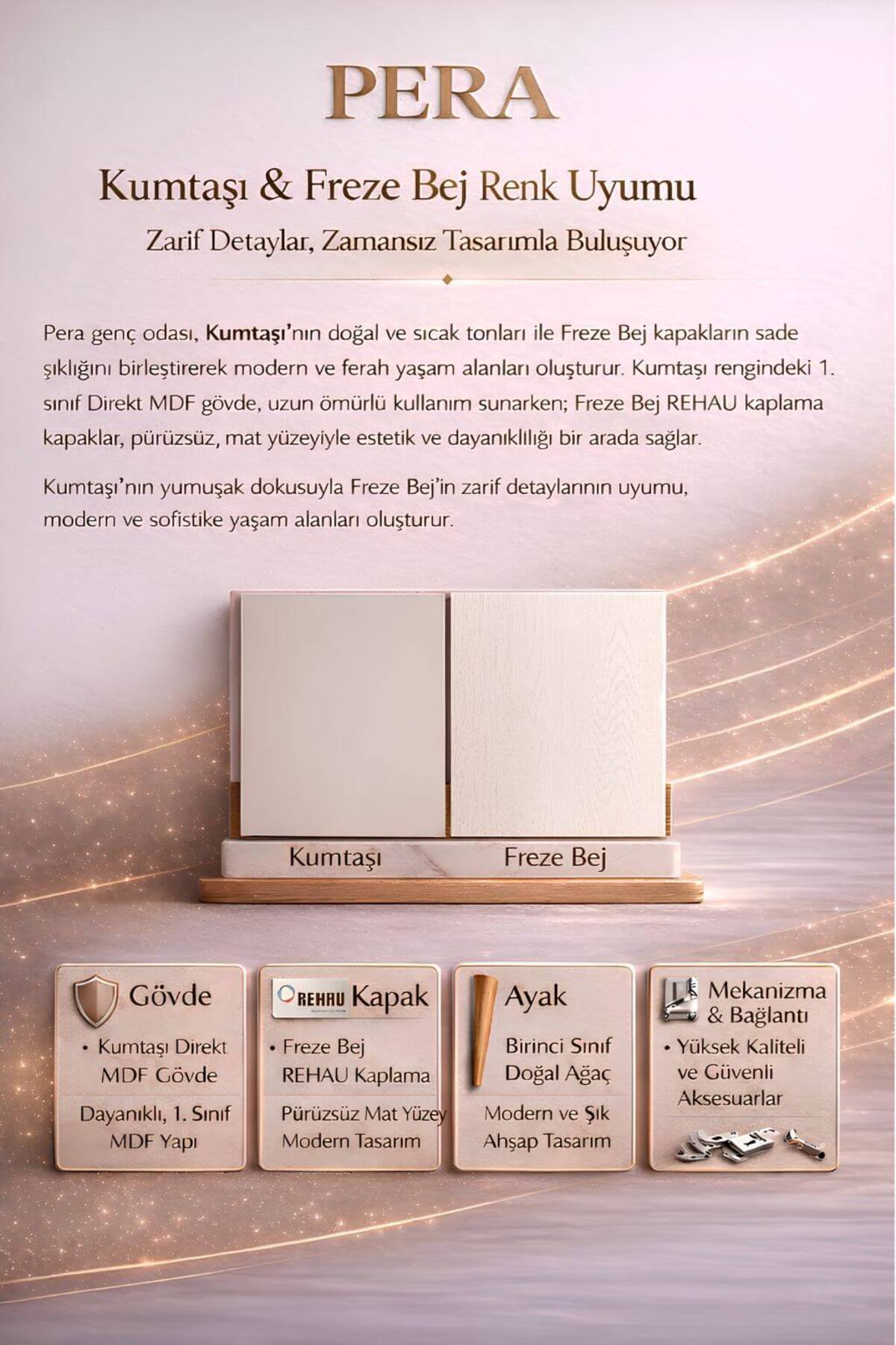 arionkids Pera 2 Kapaklı MDF Dolap | %100 MDF | Panjur Kapaklı REHAU Kaplama Kapaklar | Ağaç Ayaklar fotoğrafı 5 (önizleme)