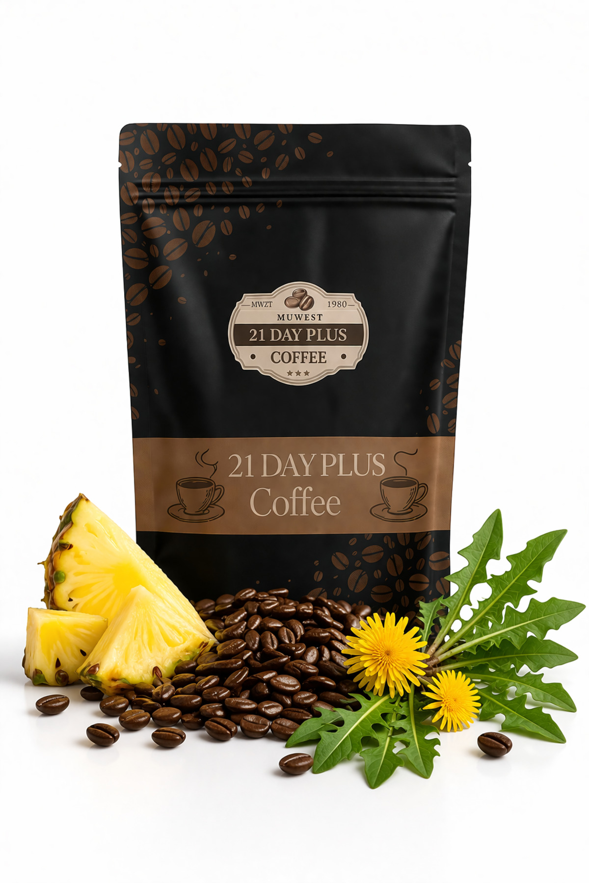Muwest Naturel 21 Day Bromelain Karahindiba cvit Coffe 100 gr