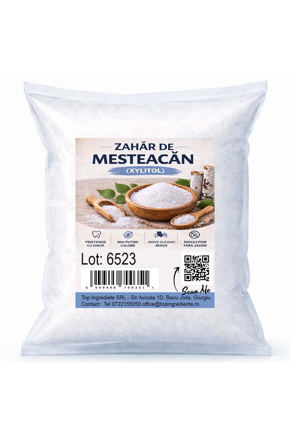 Top Ingrediente Xilitol Indulcitor (Zahar de Mesteacan) - Pudra Cristalina - ...