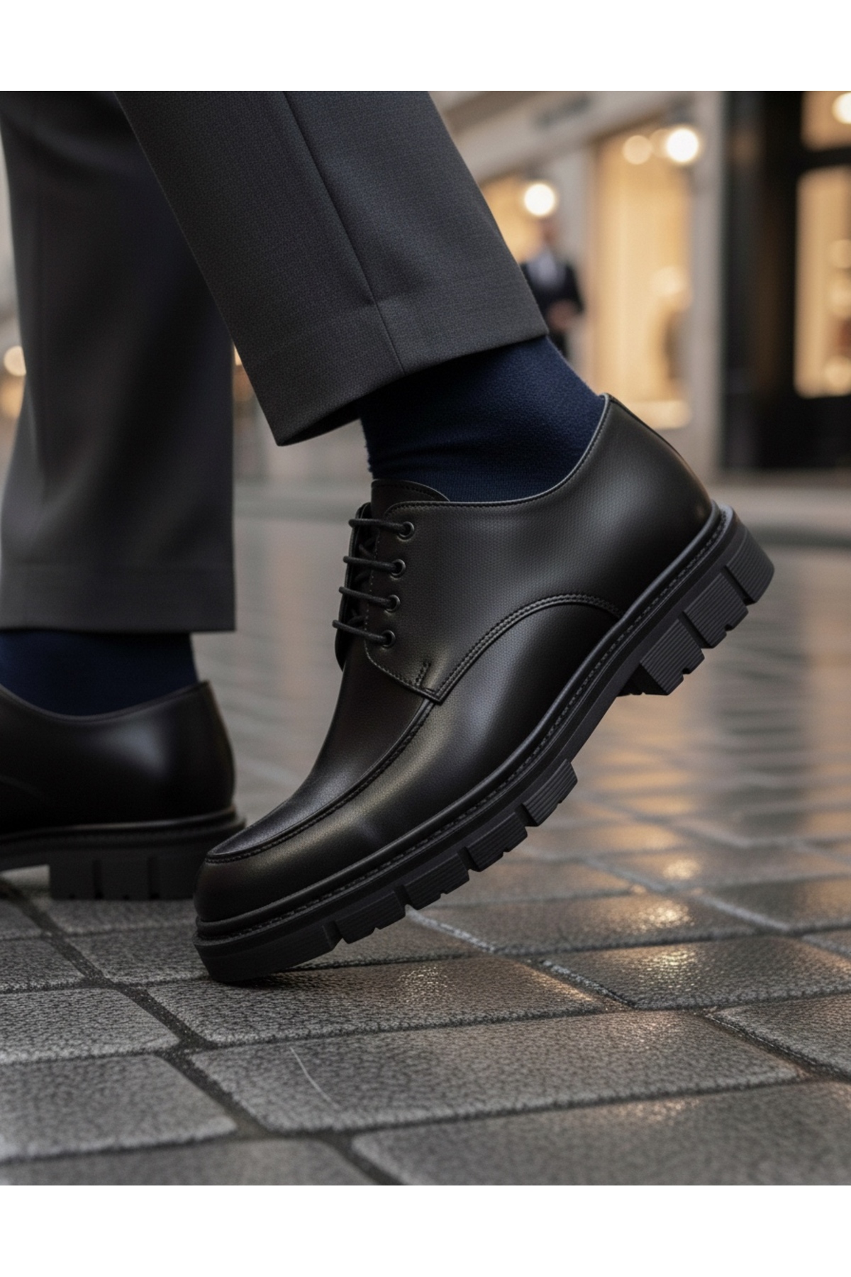 BOA BA0237 Bağcıklı Klasik Yüksek Taban Casual Erkek Ayakkabı görsel 3