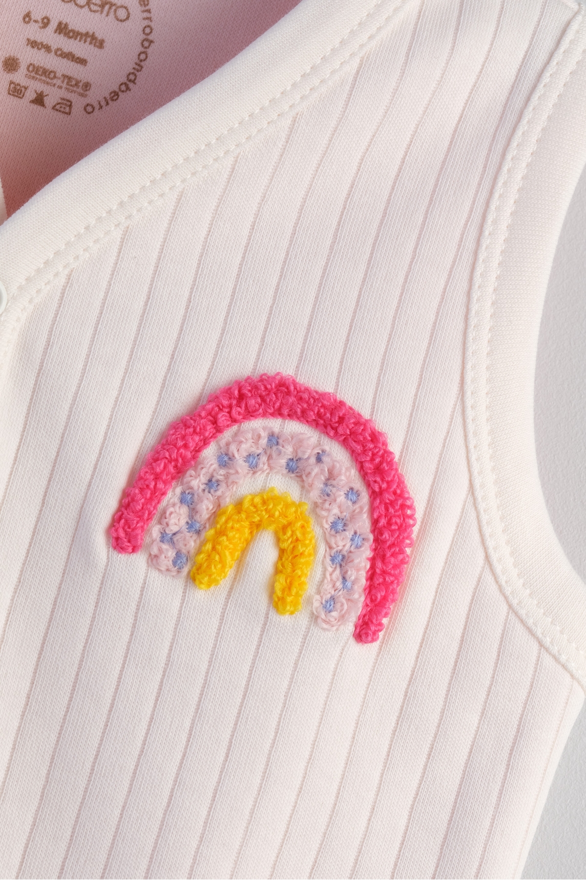 Bondberro Süzene Nakışlı Bebek ve Çocuk Yelek %100 Pamuklu ( Gökkuşağı ) fotoğrafı 3 (önizleme)