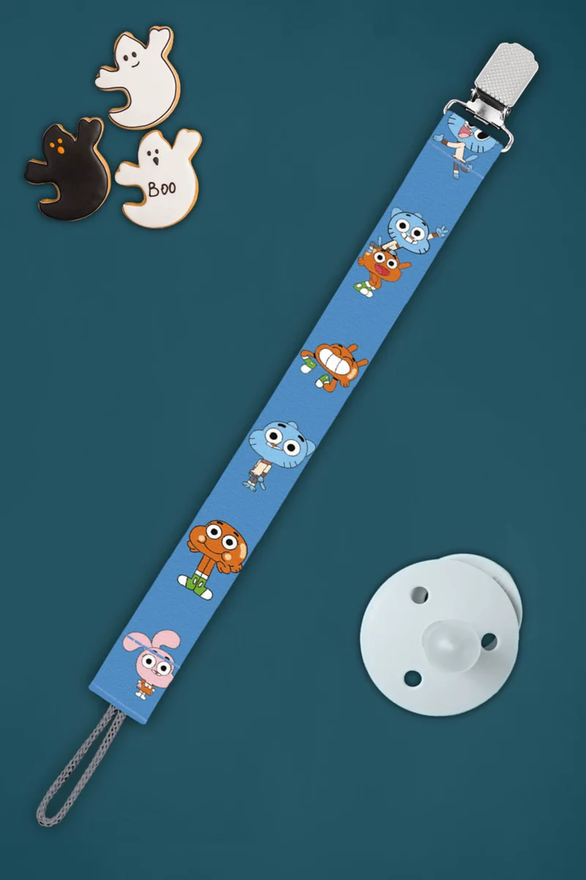 Apptakı Desenli Bebek Emzik Askısı Emzik Zinciri Emzik Tutacağı Emzirme Aksesuarı Gmb - EMZ0029 fotoğrafı 2 (önizleme)