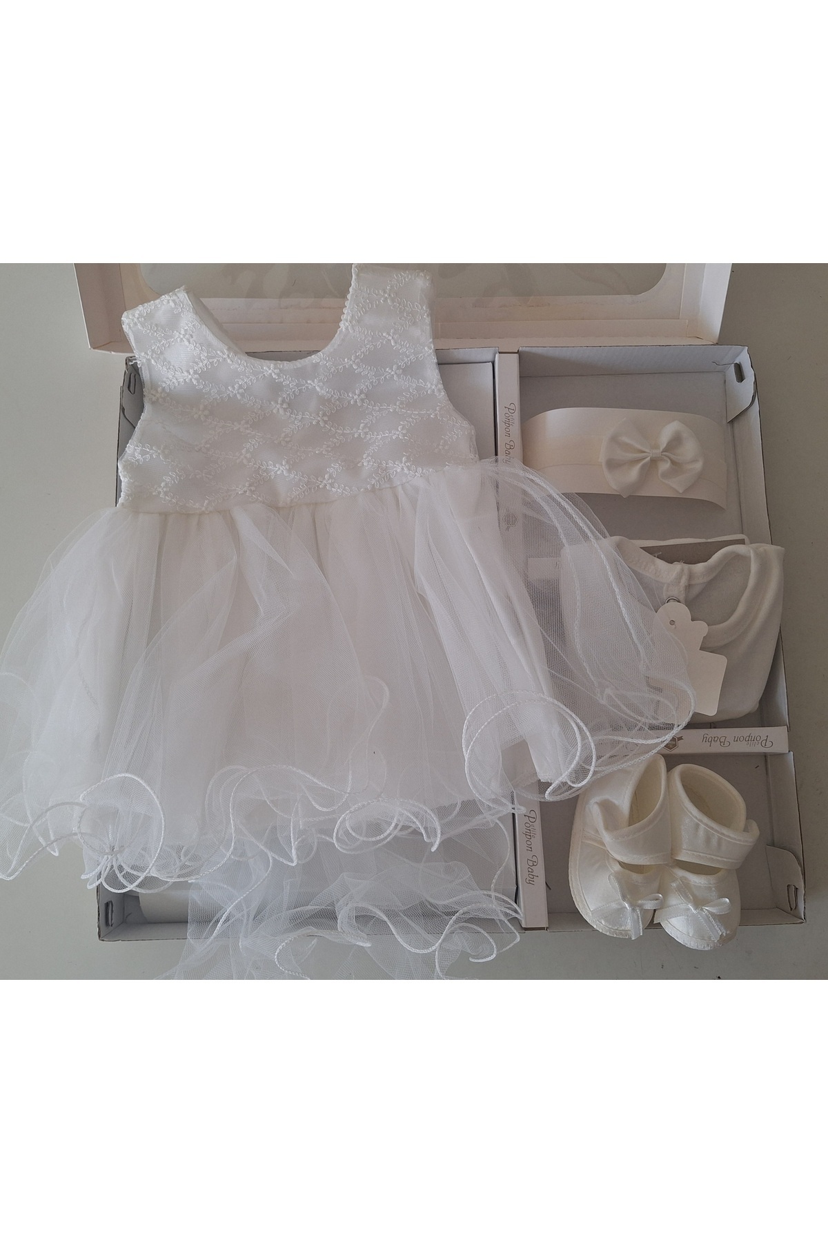 biyan collection Kız Bebek Mevlüt Takımı Gelinlik Abiye Elbise Bebek Doğum Baby Shower Hediyesi fotoğrafı 3 (önizleme)