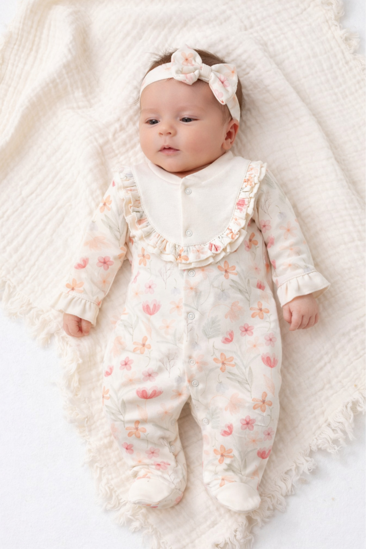 Floral Newborn Baby Newborn Set – Newborn Baby Gift Set - 3pcs