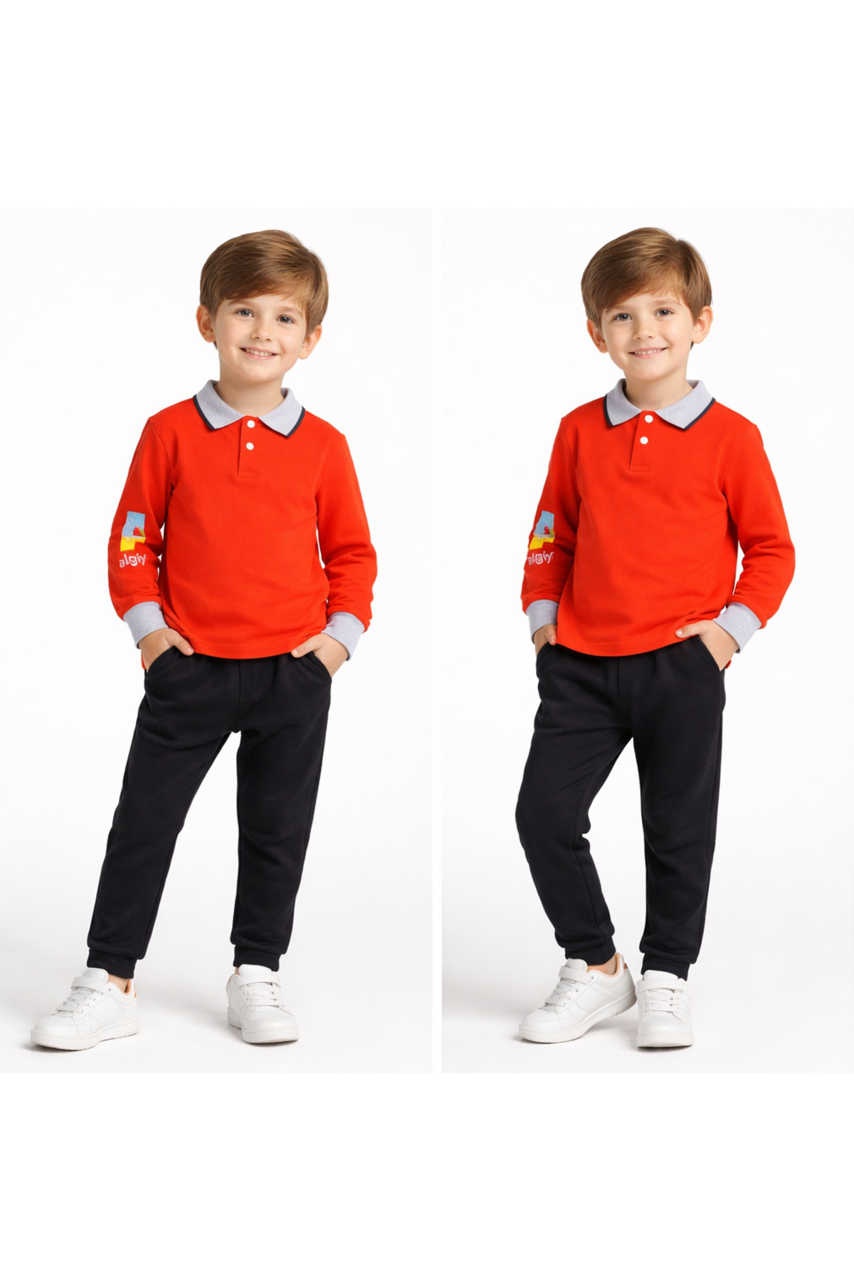 vinezza Renkli Baskılı 1. Kalite Pamuklu Erkek Bebek Takımı fotoğrafı 2 (önizleme)