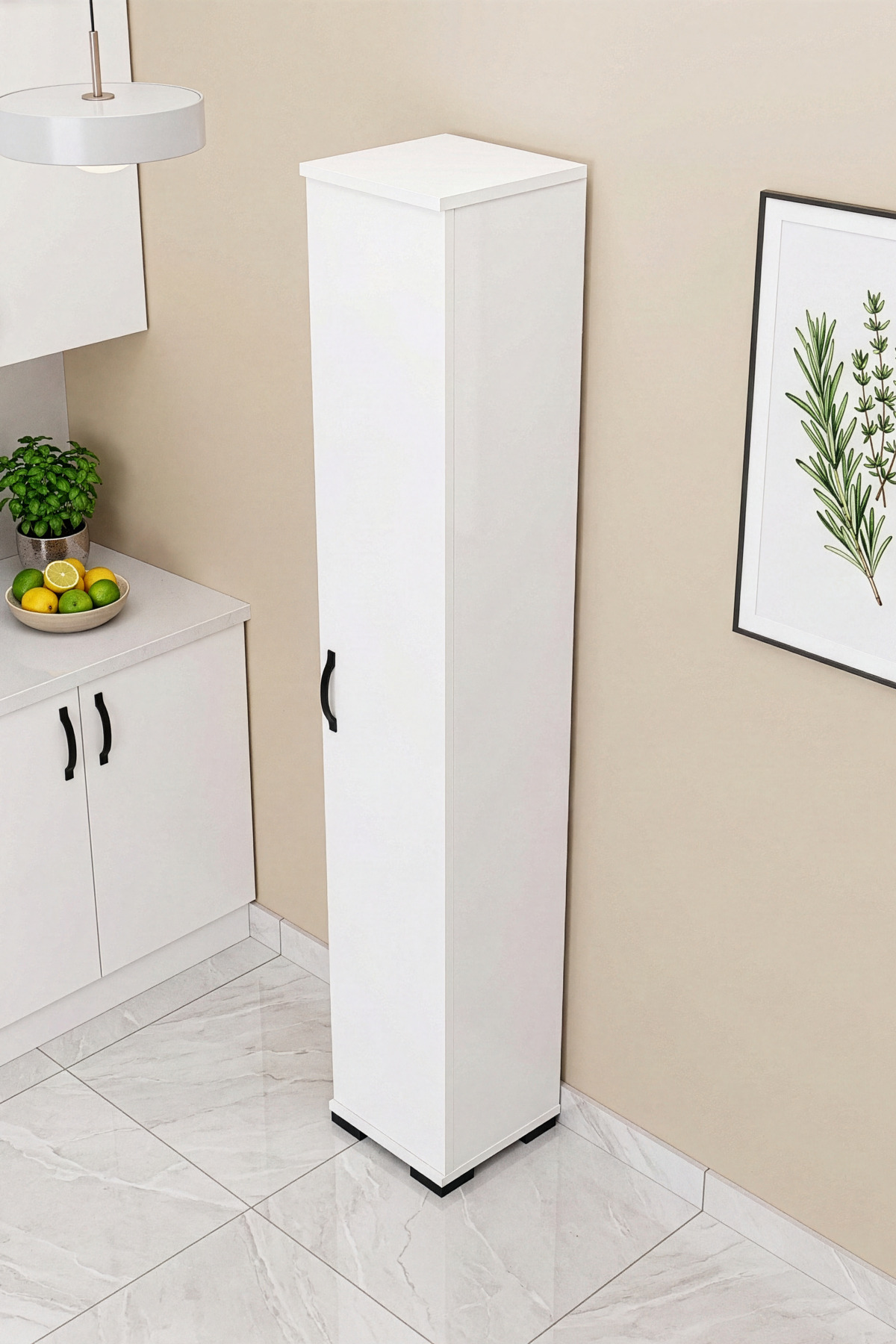 Goldfalez Çok Amaçlı Kiler Dolabı Beyaz 30 cm görsel 2