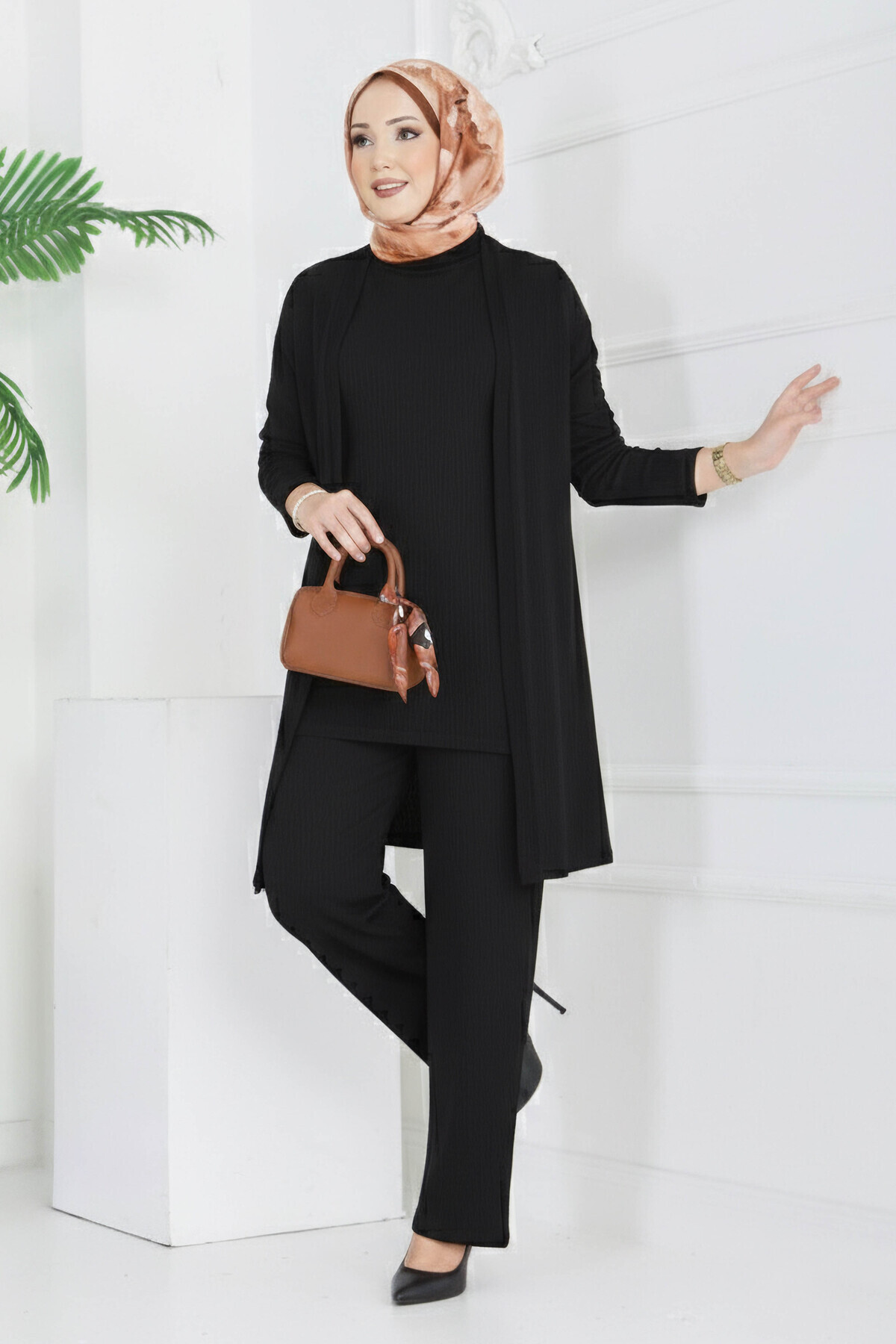 TOFİSA  Bürümcük Üçlü Takım Siyah - 2070-SIYAH - Görsel 2