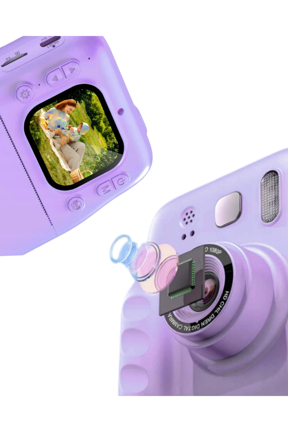 Epilons Mini Çocuk Kamerası Fotoğraf Video Çekim 4 Rulo Kağıt Ve 5 Kalem Hediyeli fotoğrafı 5 (önizleme)