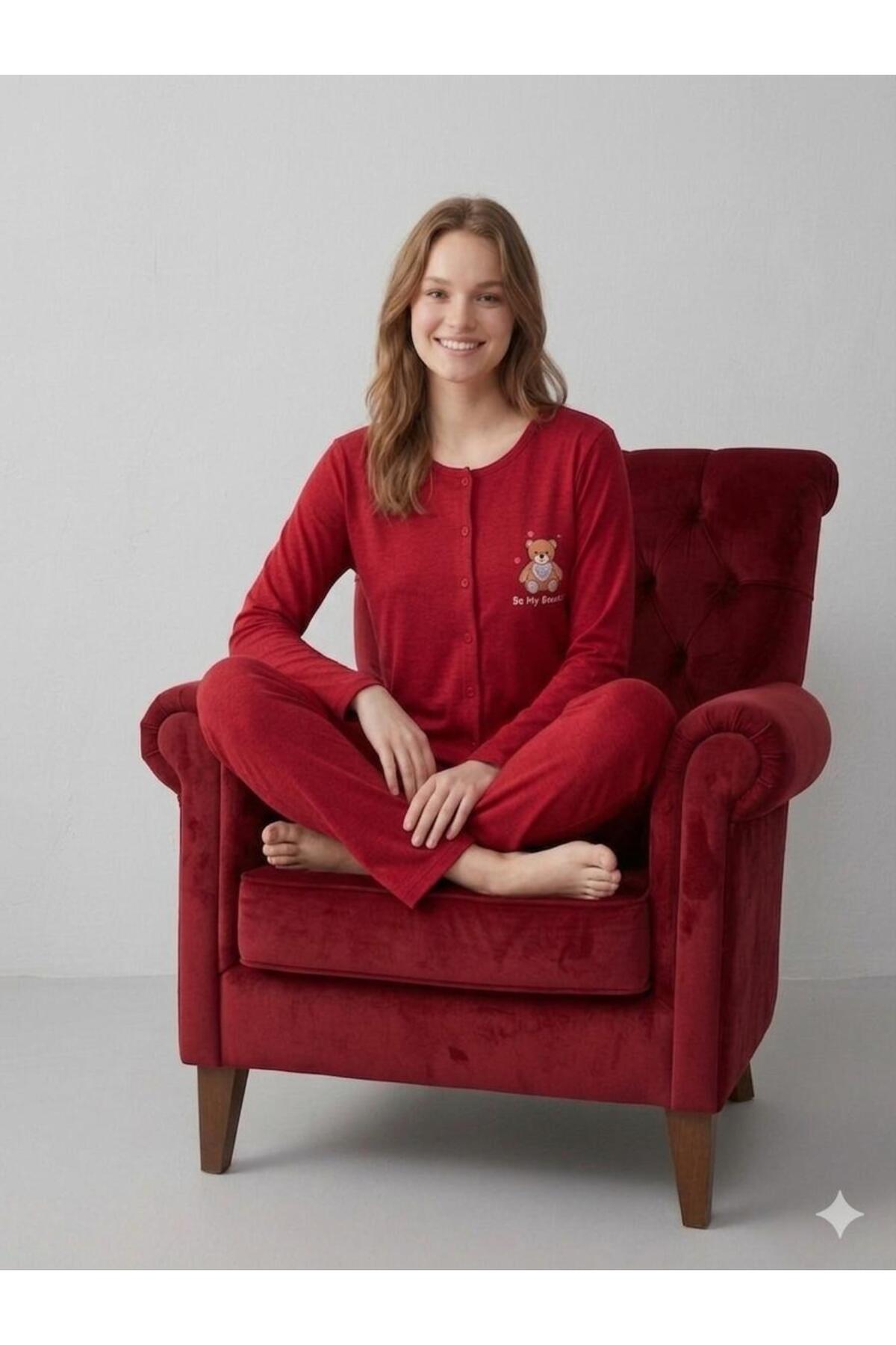 FAMES PİJAMA Summer Buttoned Women's Pajama Set