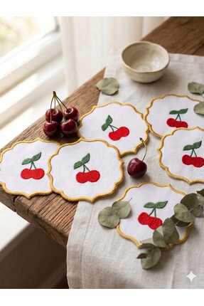 Koliva Home 6' lı kahve yanı şık sunum peçetesi