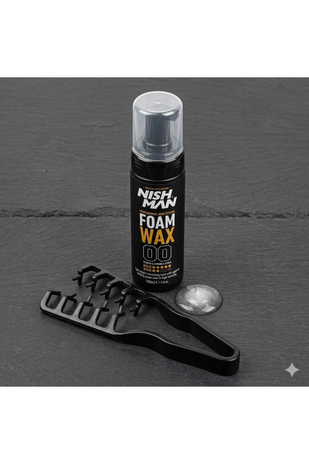 NISHMAN SAÇ ŞEKİLLENDİRİCİ KÖPÜK WAX 150 ML /+ ŞEKİLLENDİRİCİ MUCİZEVİ TRAK / 400 ML TUZSUZ ŞAMPUAN HEDİYE — NGKW054639