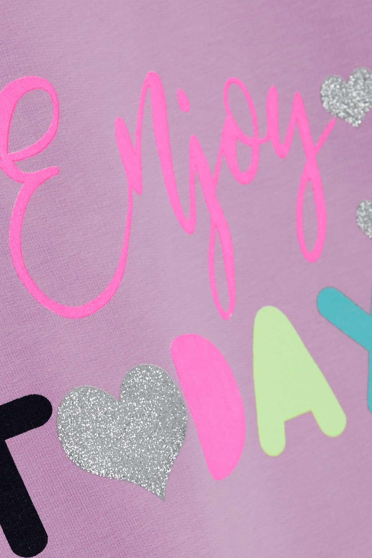 Breeze Kız Çocuk Sweatshirt Renkli Baloncuk Baskılı Simli 2-6 Yaş, Eflatun fotoğrafı 4 (önizleme)