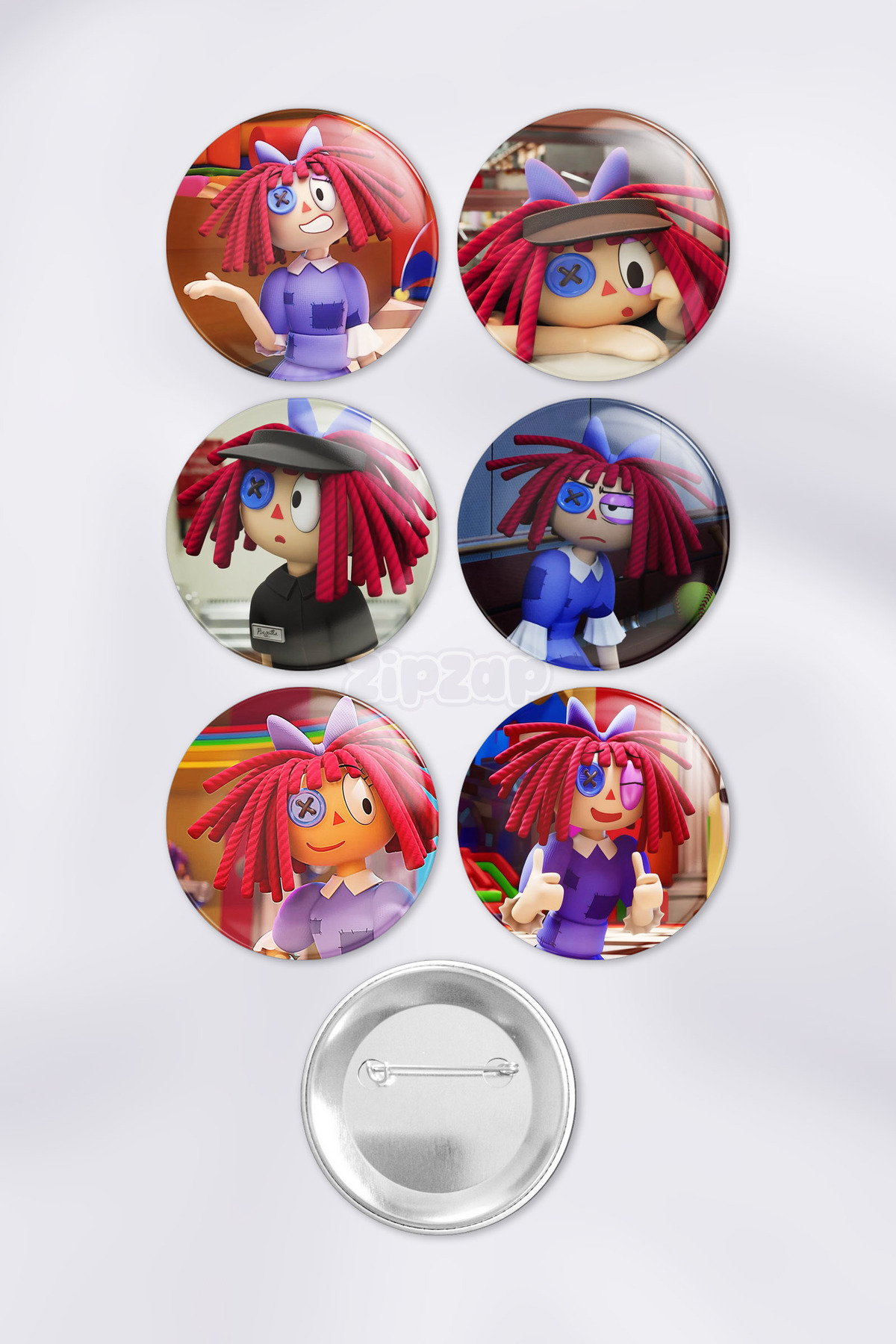 ZipZap Ragatha- Tadc the Amazing Digital Circus Bag Ornament Badge