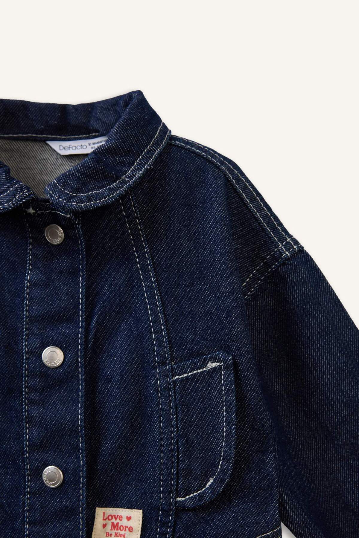 Defacto Polo Yaka Ceket Kız Bebek H2666A526SM fotoğrafı 2 (önizleme)