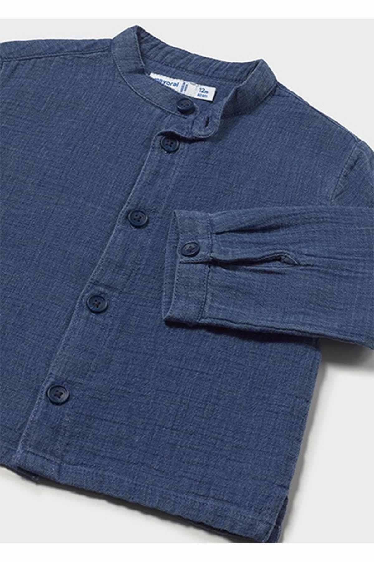 Mayoral Yazlık Erkek Bebek Bebe Yaka Gömlek - Mavi fotoğrafı 2 (önizleme)