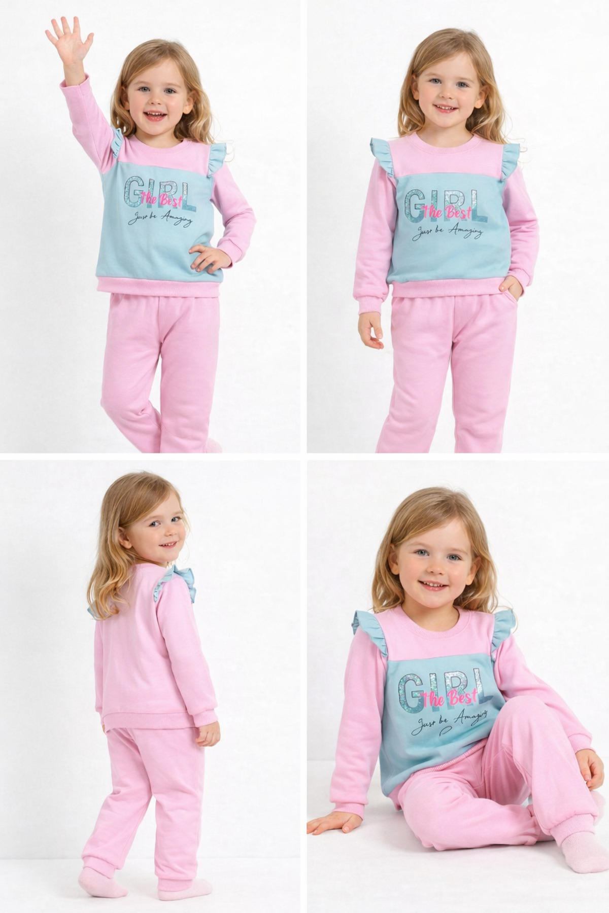 vinezza Baskılı Kız Çocuk Alt Üst Takım fotoğrafı 2 (önizleme)