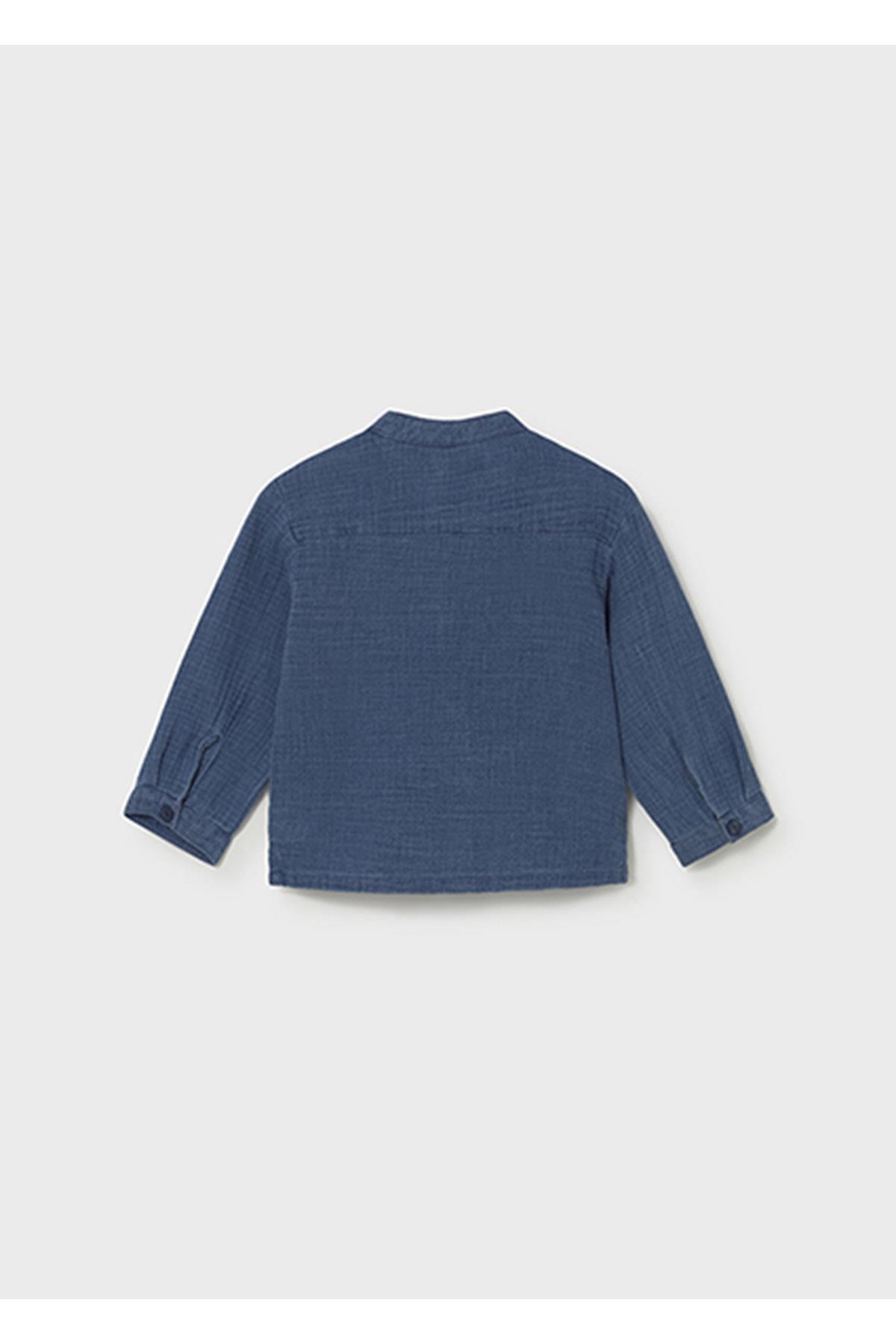 Mayoral Yazlık Erkek Bebek Bebe Yaka Gömlek - Mavi fotoğrafı 3 (önizleme)