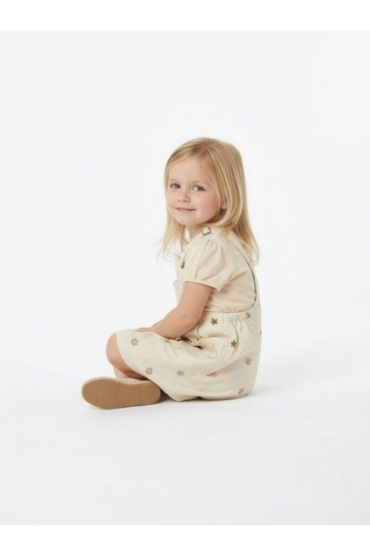 Zekids Kız Bebek Nakış Detaylı Şık Salopet Elbise fotoğrafı 5 (önizleme)