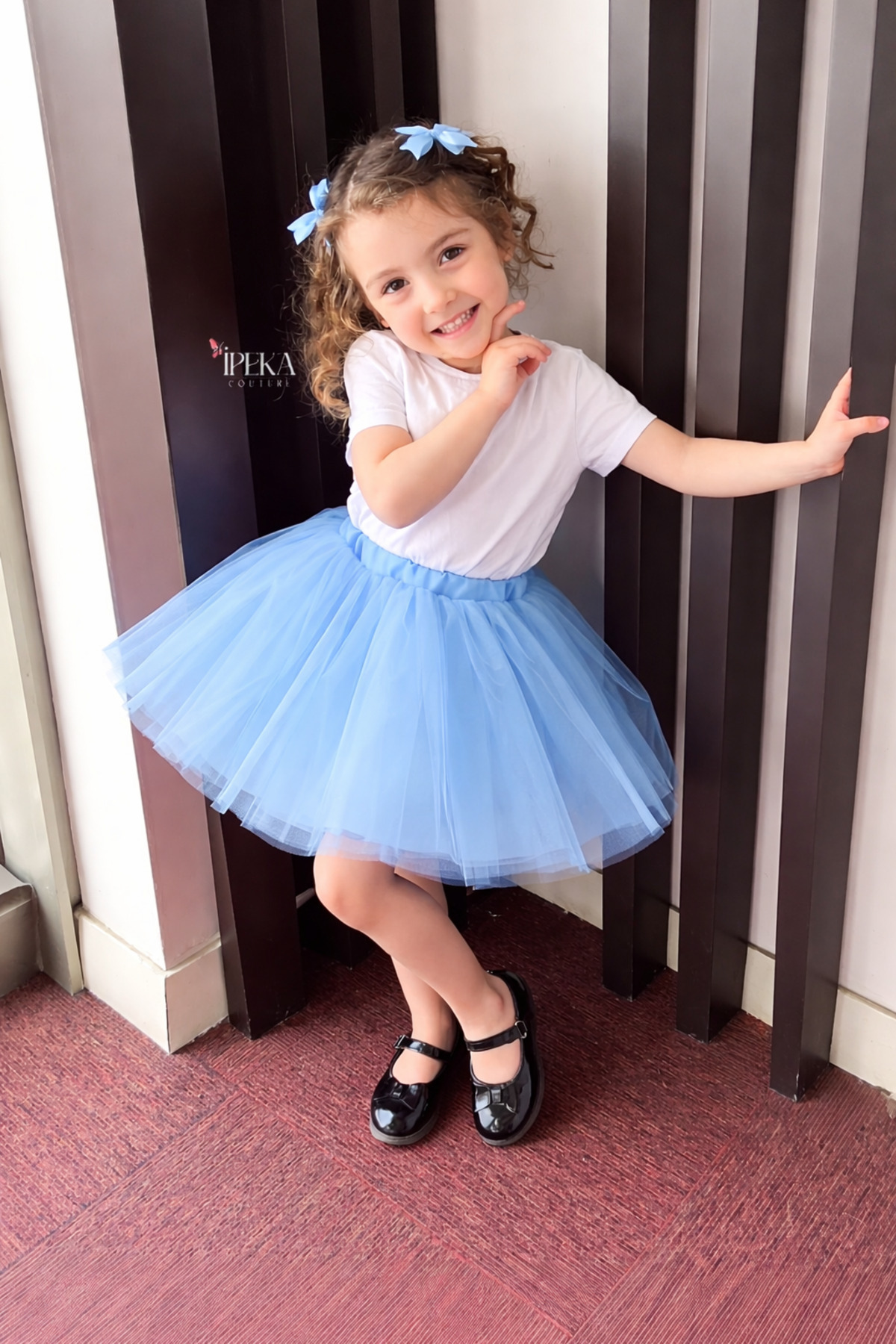 İPEKACOUTURE  Mavi (bebe) renk tütü etek