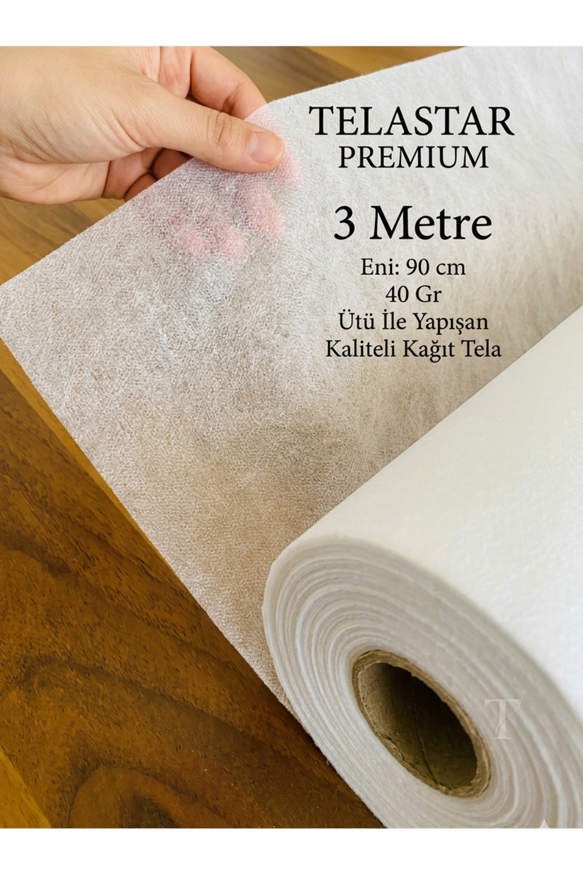 3 Meter Width 90 Cm White Color 40 Gr Adhesive Quality Paper Interlining, Fabric Interlining, Lining with Iron