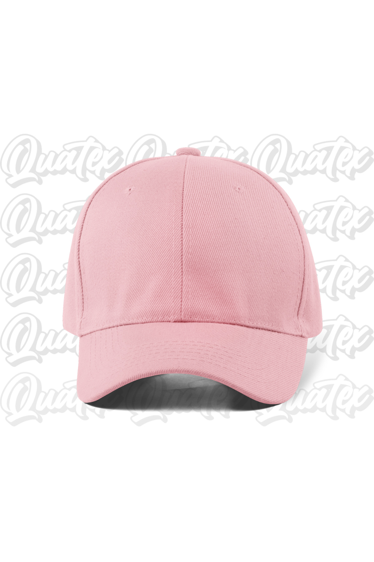QUATEX Basic Düz Pamuklu Şapka - Pembe Renk %100 Pamuk Gabardin Unisex Model Şapka