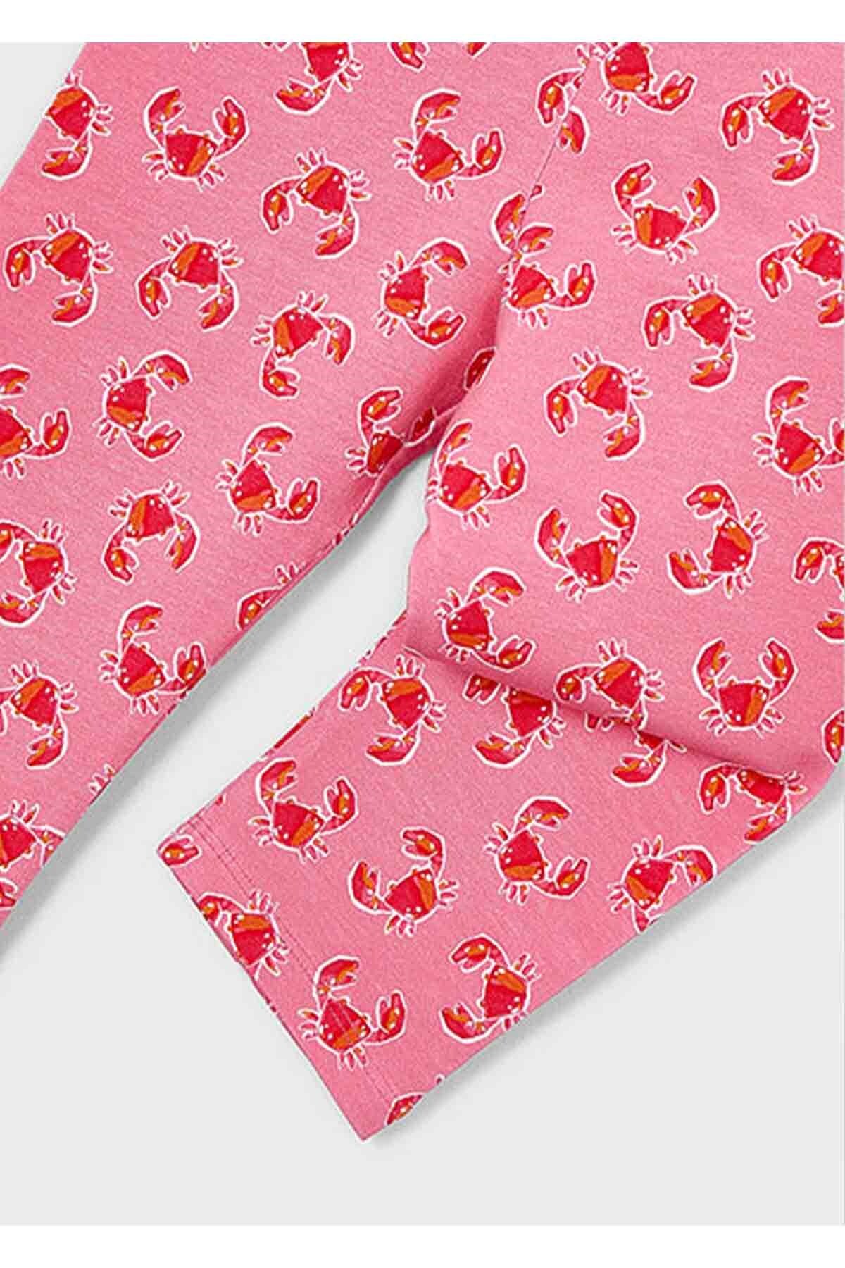 Mayoral Yazlık Kız Çocuk Kapri Boy Baskılı Tayt - Pembe fotoğrafı 3 (önizleme)