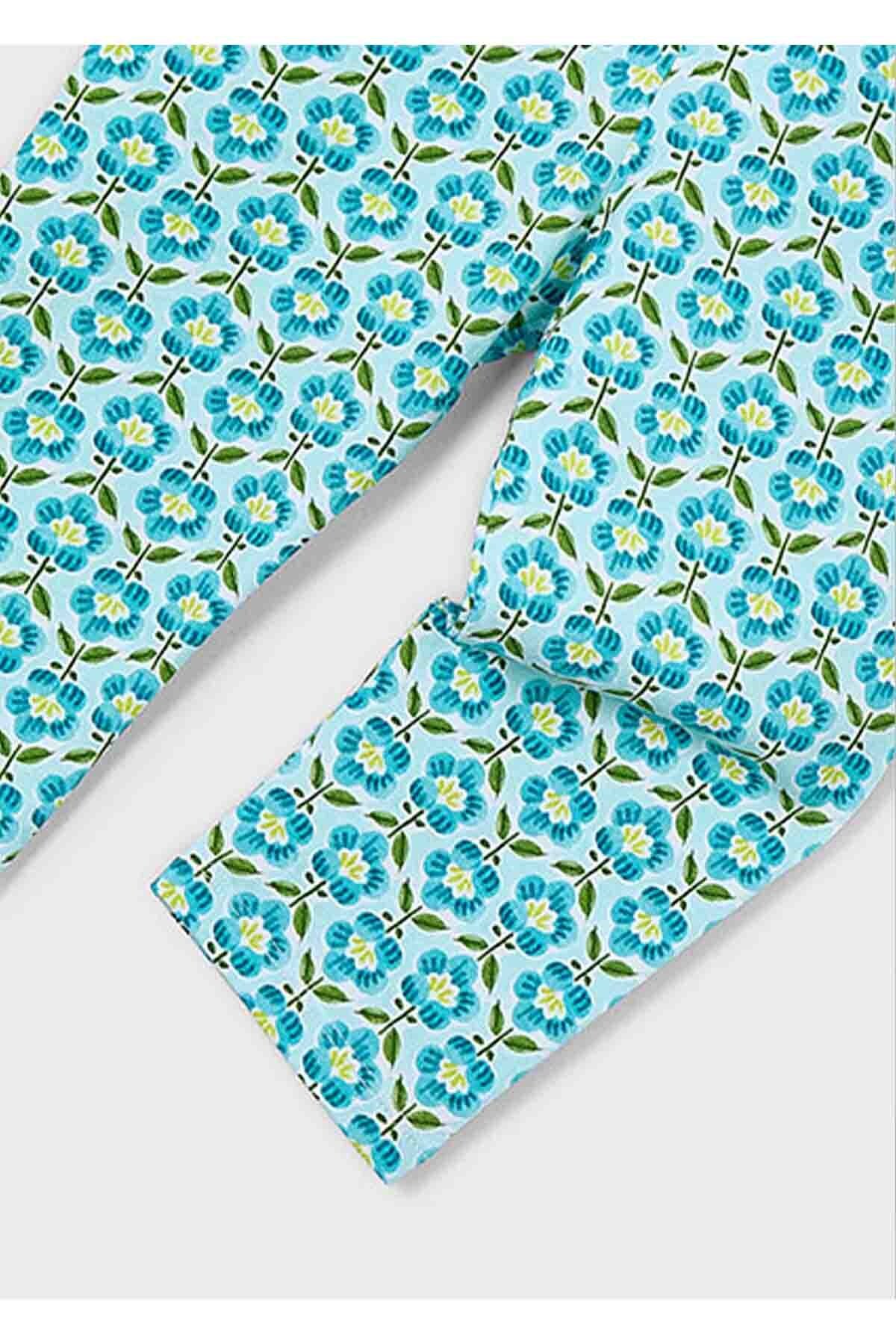 Mayoral Yazlık Kız Çocuk Kapri Boy Baskılı Tayt - Yeşil fotoğrafı 5 (önizleme)