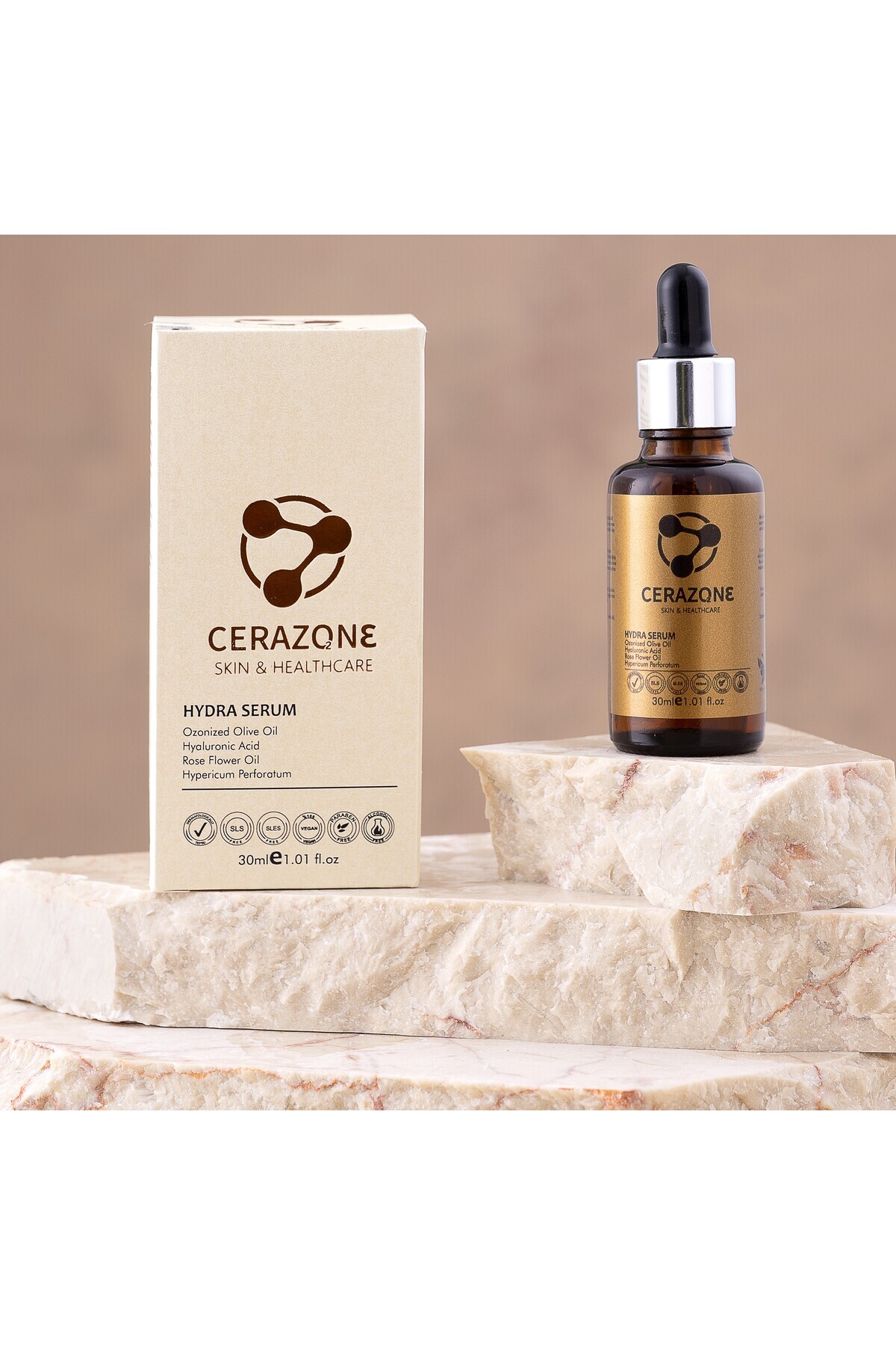 Hydra Serum Nemlendirici Ozonlu Zeytinyağı ve Kantaron Özlü 30 ml