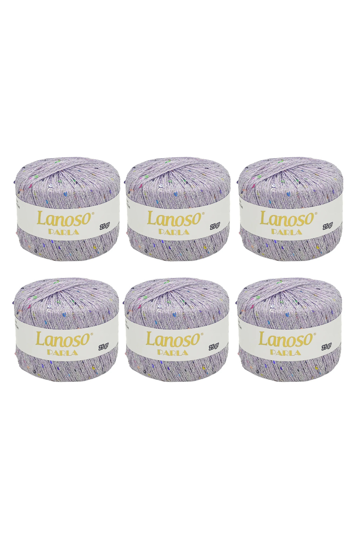 Glitter 6 Pieces (4700) 25 g 217 Mt Silvery Knitting Rope – 75% Glitter Yarn 25% Sequin Glitter – Glossy Rope